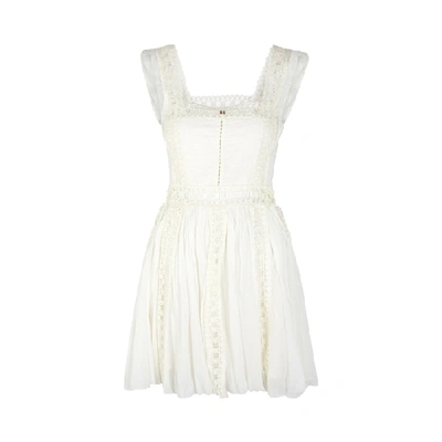 Shop Free People Verona Off-white Cotton Mini Dress