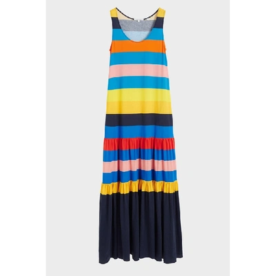 Shop Chinti & Parker Rainbow Sunset Holiday Organic Jersey Maxi Dress