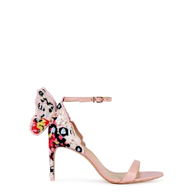 Shop Sophia Webster Chiara 85 Winged Leather Sandals In Light Pink