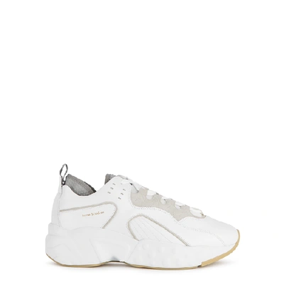 Shop Acne Studios Rockaway White Leather Sneakers