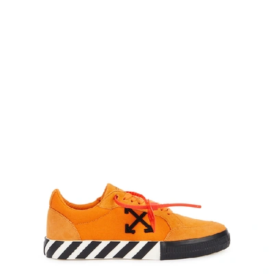 Shop Off-white Vulcanised Orange Suede Sneakers
