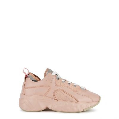 Shop Acne Studios Manhattan Pink Leather Sneakers