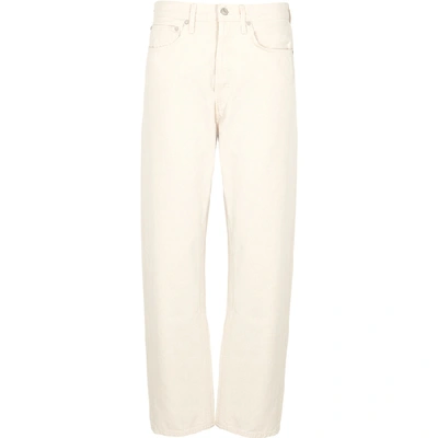 Shop Agolde 90's Off-white Wide-leg Jeans