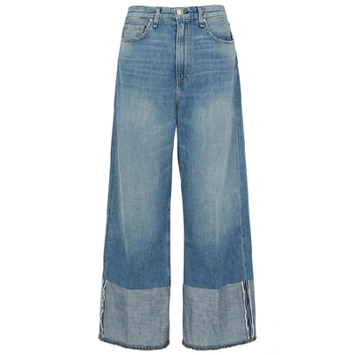 Shop Rag & Bone Ruth Blue Wide-leg Jeans