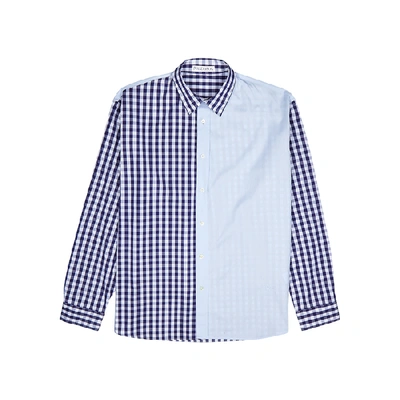 Shop Jw Anderson Checked Panelled Cotton Shirt