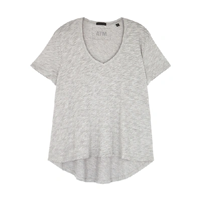 Shop Atm Anthony Thomas Melillo Boyfriend Light Grey Slubbed Jersey T-shirt
