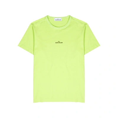 Stone Island Neon Green Cotton T-shirt | ModeSens