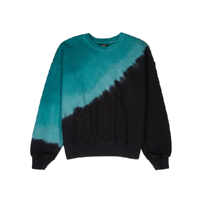 Shop Amiri Shotgun Tie-dyed Cotton Sweatshirt