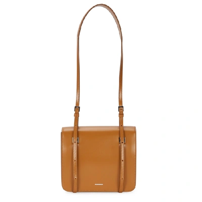 Shop Jil Sander Holster Small Leather Shoulder Bag In Brown