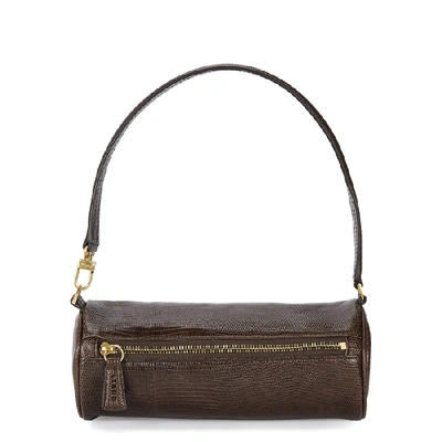 Shop Staud Suzy Brown Leather Shoulder Bag