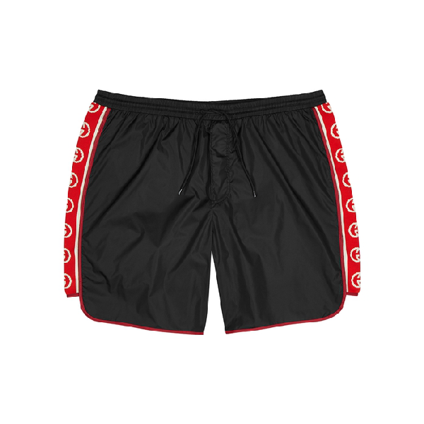 gucci black swim shorts