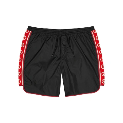 Shop Gucci Gg Black Shell Swim Shorts