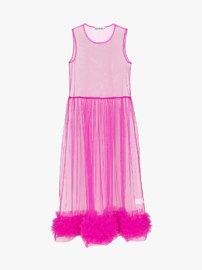 Shop Molly Goddard Alison Tulle Ruffle Dress In Purple