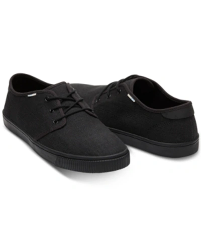 Shop Toms Men's Carlo Canvas Sneakers Men's Shoes In Black