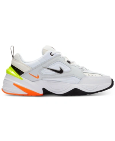 Shop Nike Men's M2k Tekno Casual Sneakers From Finish Line In Pure Platinum/black-sail-