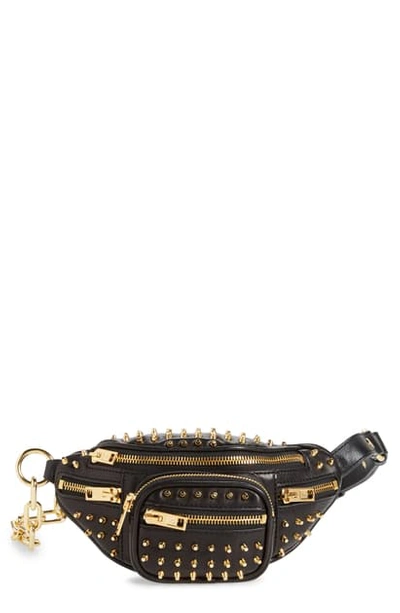 Shop Alexander Wang Mini Attica Stud Leather Fanny Pack - Black