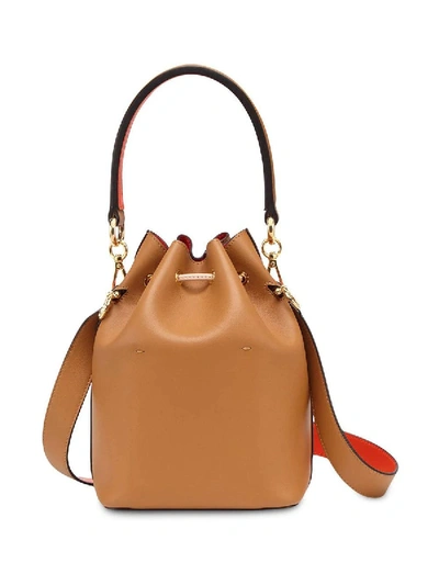 Shop Fendi Light Brown Mon Tresor Bucket Bag