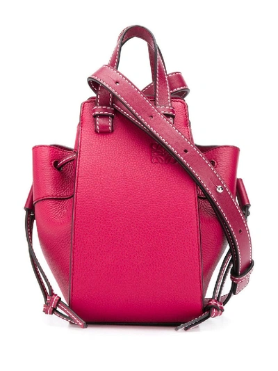 Shop Loewe Mini Hammock Crossbody Bag Raspberry