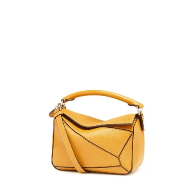 Shop Loewe Mini Puzzle Bag Leather Yellow
