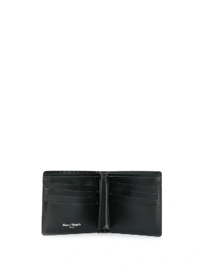 Shop Maison Margiela Textured Leather Wallet In Black