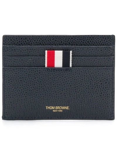 Shop Thom Browne Airmail Print Cardholder In Blue