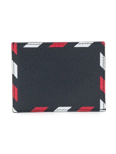 Shop Thom Browne Airmail Print Cardholder In Blue