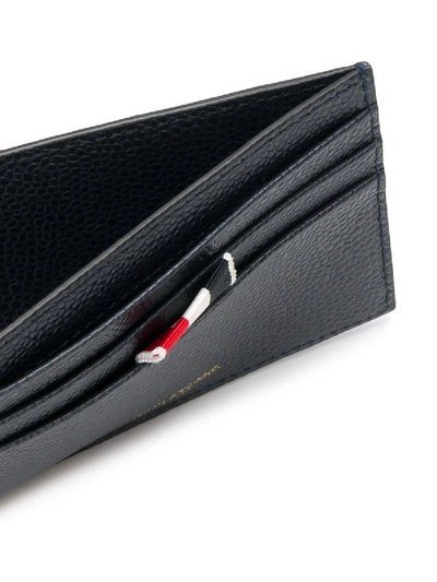 Shop Thom Browne Airmail Print Cardholder In Blue