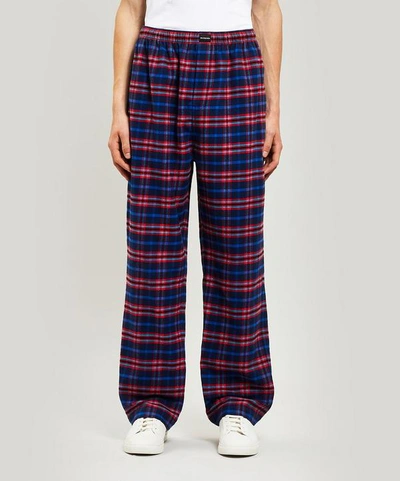 Shop Balenciaga Checked Flannel Pyjama Trousers