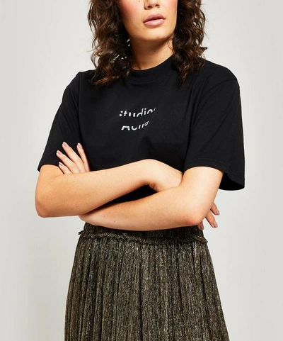 Shop Acne Studios Elyssia Broken Logo T-shirt In Black