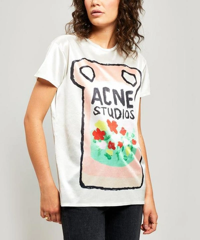 Shop Acne Studios Erry Ceramic-print T-shirt In Pink