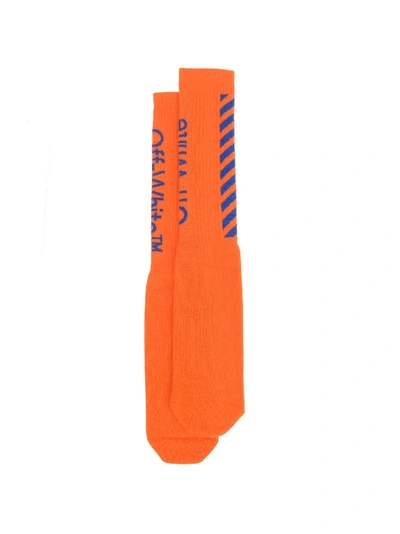 Shop Off-white Socks In Orange