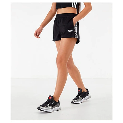 Shop Adidas Originals Adidas Women's Originals Tape Athletic Shorts In Black