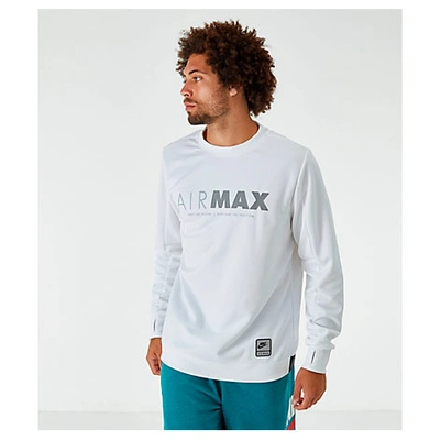 Shop Nike Men's Sportswear Air Max Crew Sweatshirt In White