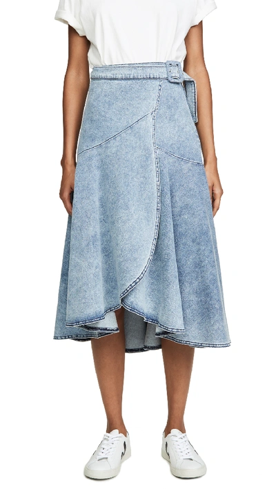 Shop Paper London Fresia Skirt In Light Wash