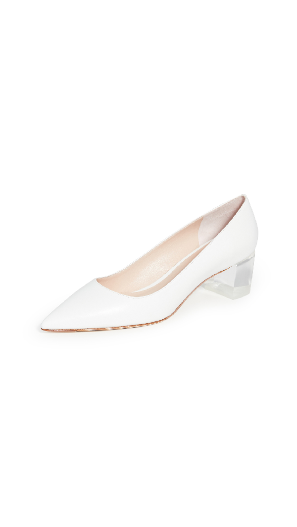 stuart weitzman white pumps