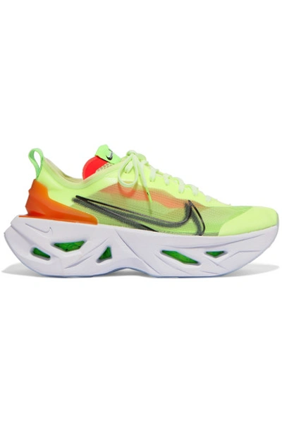 Shop Nike Zoomx Vista Grind Neon Mesh Sneakers In Green
