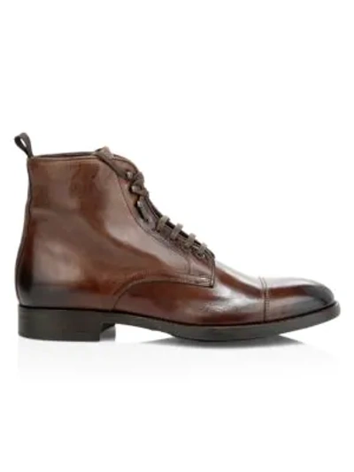 Shop To Boot New York Richmond Cap Toe Leather Boots In Brandy