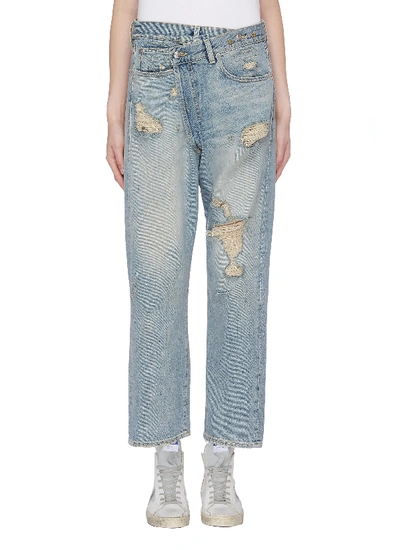 Shop R13 'crossover' Asymmetric Waist Jeans
