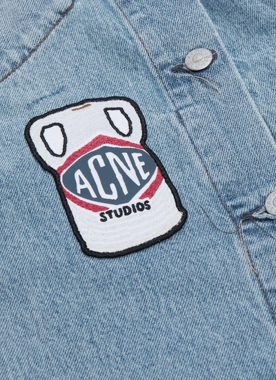 Shop Acne Studios Vase Graphic Appliqué Oversized Denim Jacket