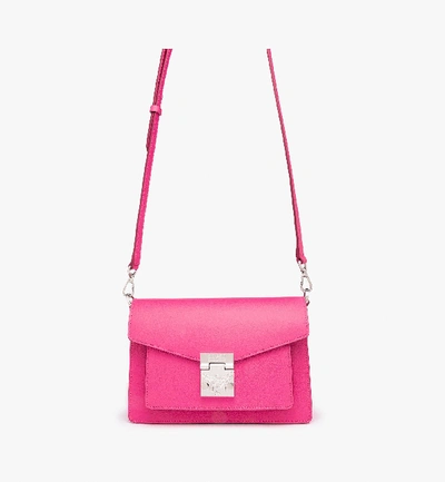 MCM Grained Calfskin Park Avenue Calfskin Mini Patricia Crossbody Bag Sugar  Pink 1272969