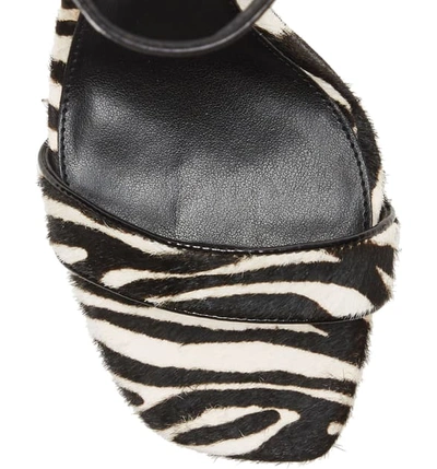 Shop Vince Camuto Lauralie Ankle Strap Sandal In Black White Calf Hair