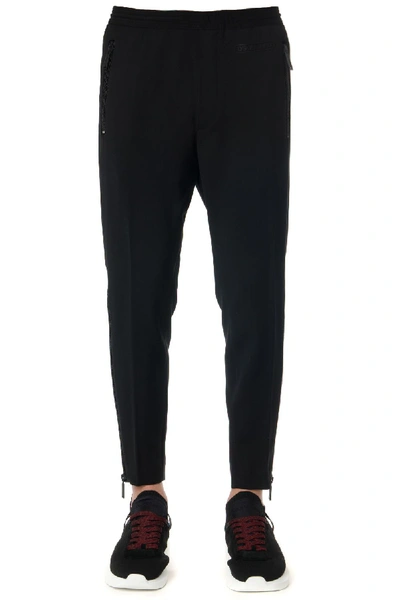 Shop Dsquared2 Black Wool Sport Pants