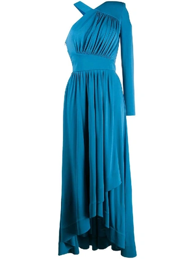 Shop Givenchy Asymmetric Draped Evening Dress