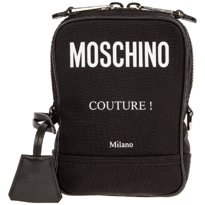 Shop Moschino Men's Cross-body Messenger Shoulder Bag In Black