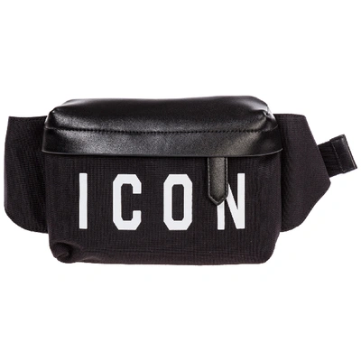 Shop Dsquared2 Men's Belt Bum Bag Hip Pouch  Icon In Black