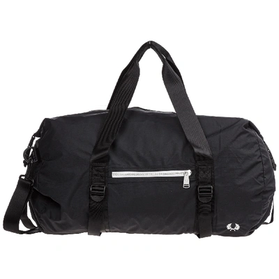 Shop Fred Perry Men's Fitness Gym Sports Shoulder Bag In Black