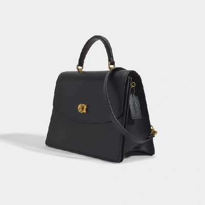 Shop Coach Parker Top Handle 32 Bag In Black