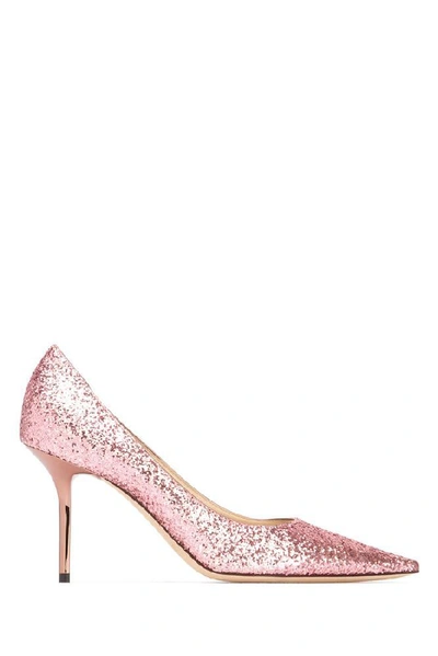 Shop Jimmy Choo Love 85 Glitter Pumps In Pink