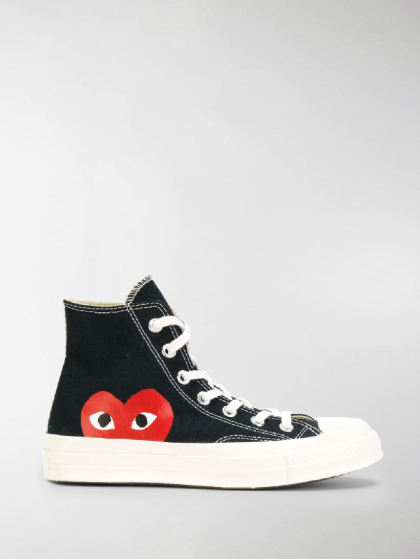 black converse edition half heart chuck 70 high sneakers