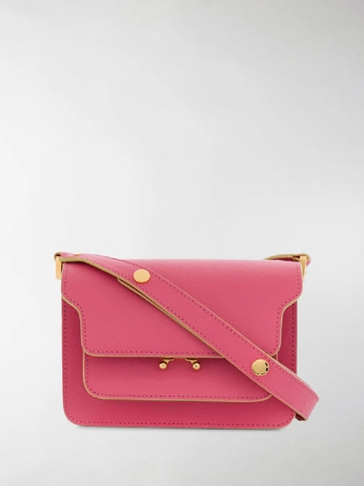 Shop Marni Small Trunk Shoulder Bag In Pink